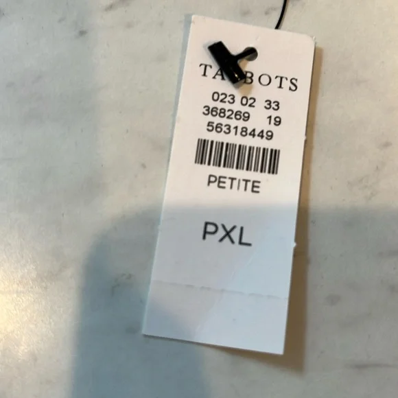 Talbots Black Long Sleeve Striped Tee Shirt. NWT. XLP - Picture 5 of 8